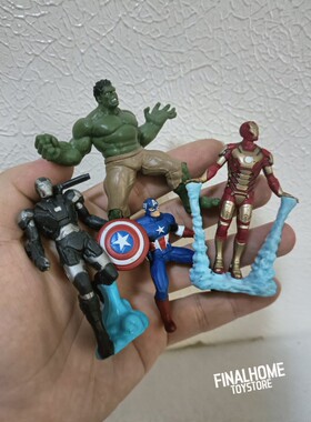 正版散货 复仇者联盟 钢铁侠 金刚狼 绿巨人 摆件模型微缩玩具