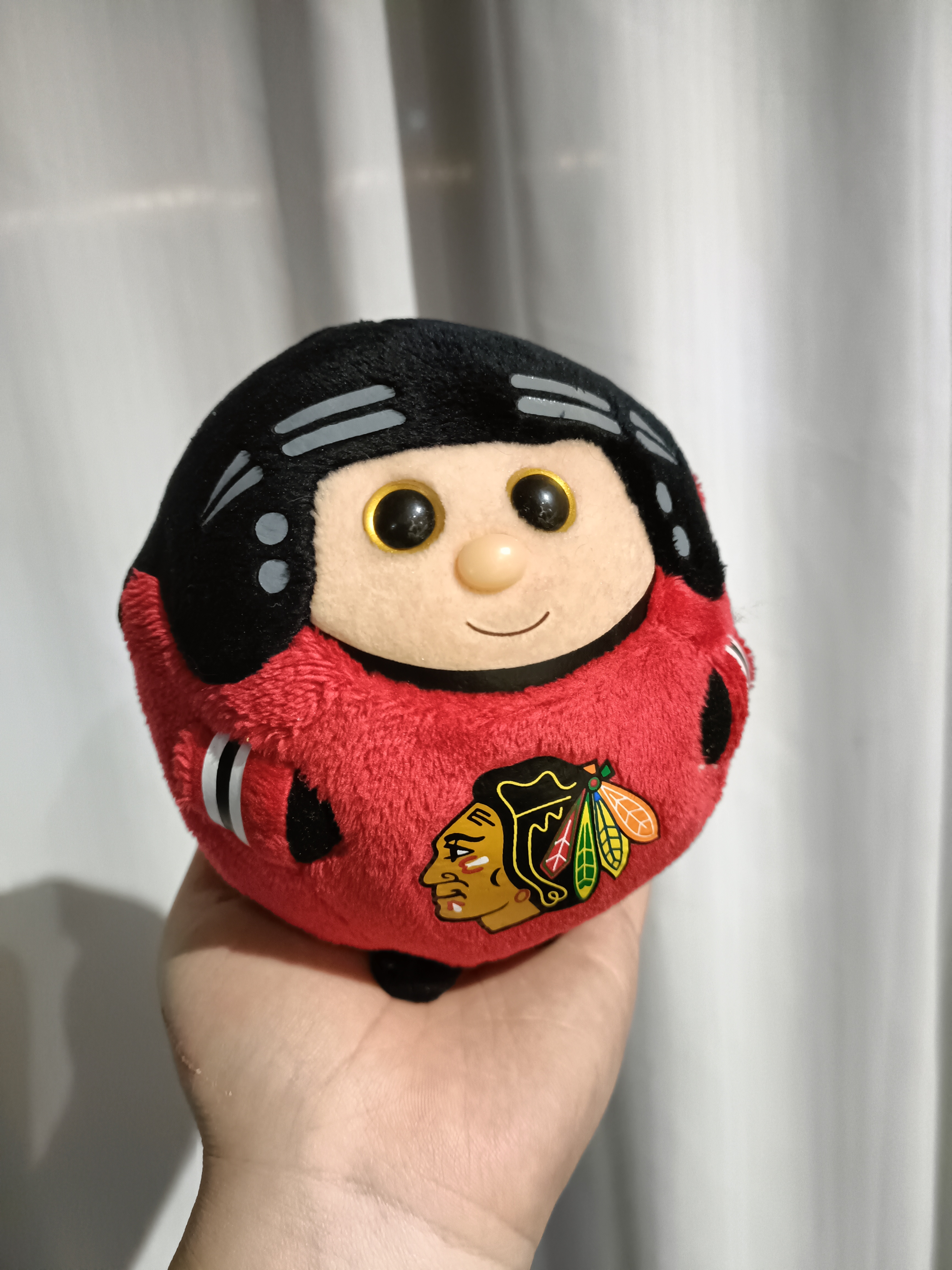 NHL尾货曲棍球黑鹰冰球联盟圆球毛绒玩具公仔玩偶