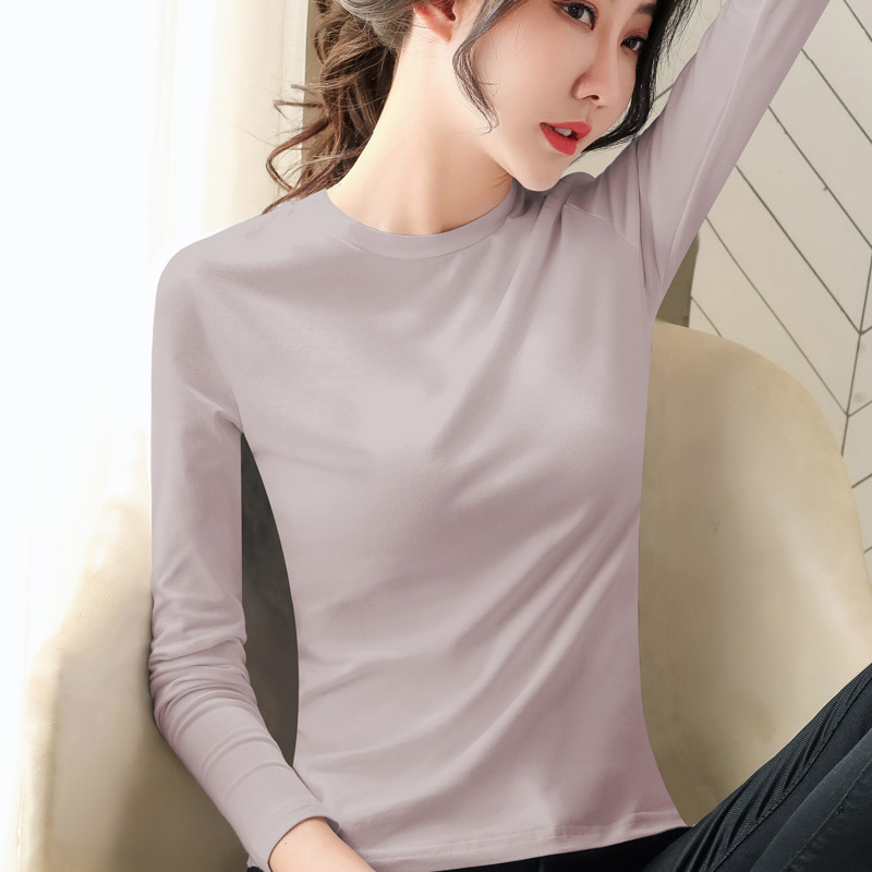 半高领打底衫女长袖修身内搭百搭