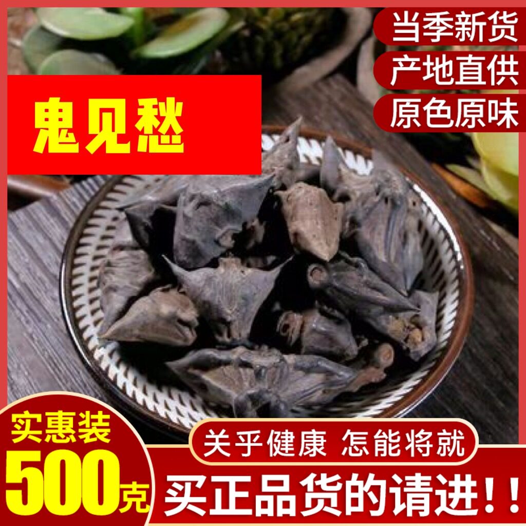 中药材无硫新款上市精选野生鬼不缠鬼见愁干带壳黑菱角500g克包邮