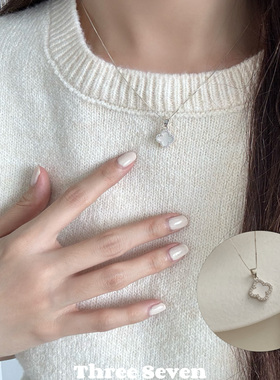 贝母四叶草S925银项链