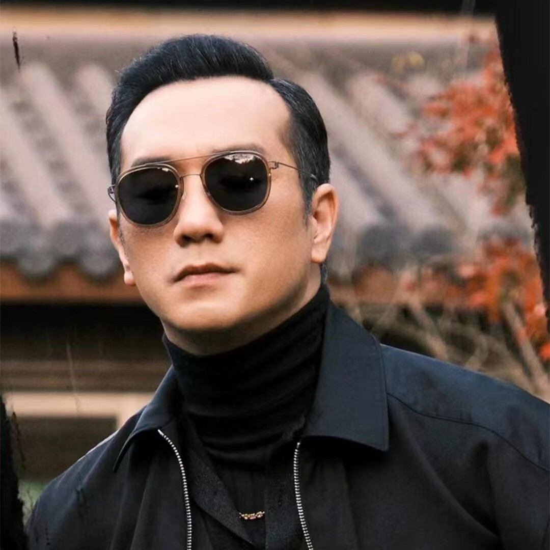 黄觉同款林德lind偏光墨镜8205双梁椭圆飞行员款户外开车防紫外线