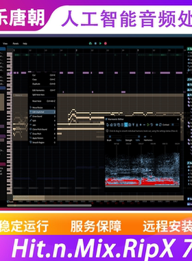 Hitn Mix RipX DAW 7 Pro AI人声乐器伴奏提取转midi工具WIN+MAC