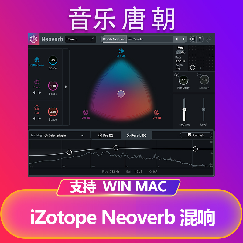 Neoverb 一键智能混响效果器插件WIN&MAC 乐器/吉他/钢琴/配件 软音源 原图主图