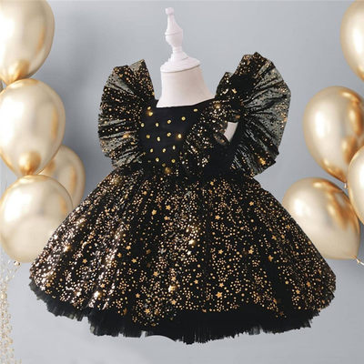 Princess Dress Girls Sequin Tutu Lace Mesh Birthday Prom Tod