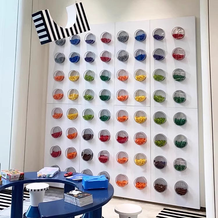 积木透明亚克力收纳上墙盒子