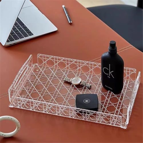 特殊藤格纹摆件收纳托盘