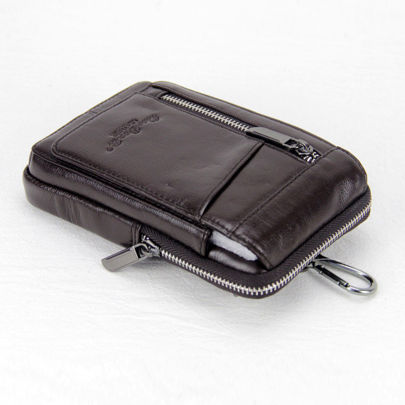 男士斜挎小包真皮手机包男多功能迷你单肩包男牛皮时尚便携手机包