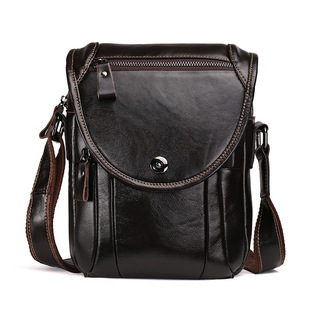 牛皮真皮男包全头层牛皮高端男士单肩斜挎包休闲潮款爸爸小挎包