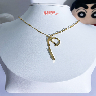 2025新款式古法久不变色项链女轻奢小众设计仿真黄金锁骨链结婚饰