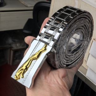 金属防身腰带男士皮带钢铁腰链青年个性定制加长武器腰带