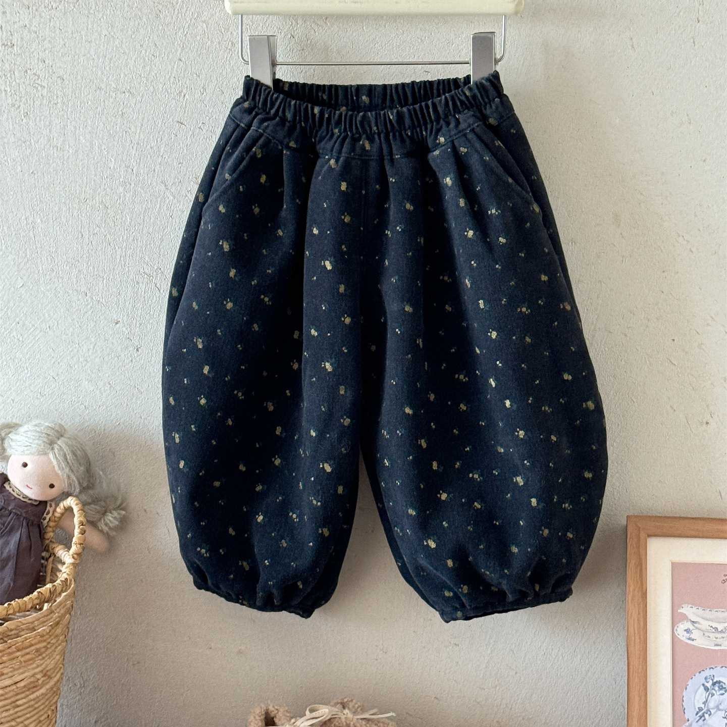 GOLI·加绒 碎花百搭灯笼裤