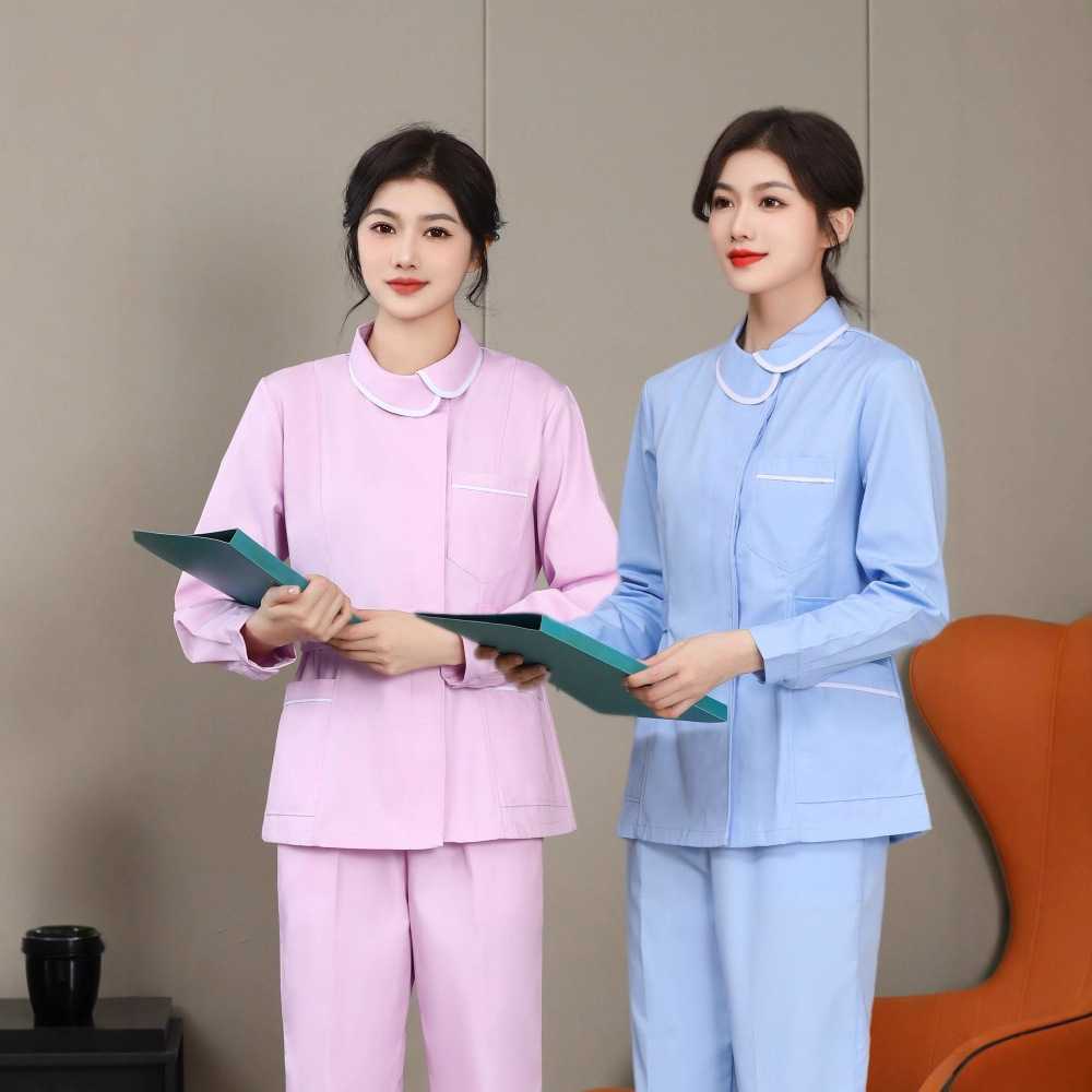 荷叶领分体式护士服女长袖医疗
