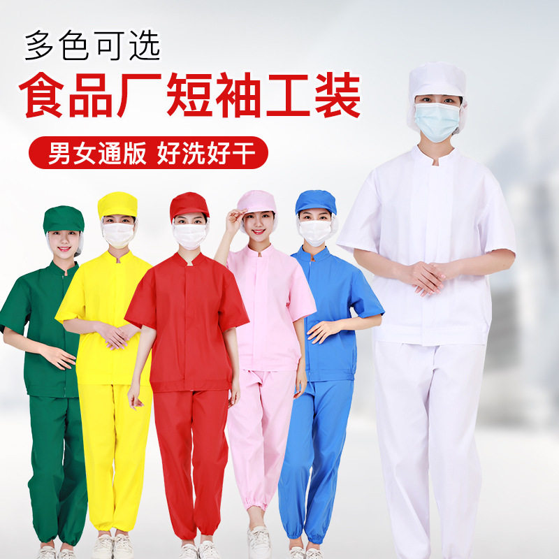 夏季食品车间专用劳保工作服套装
