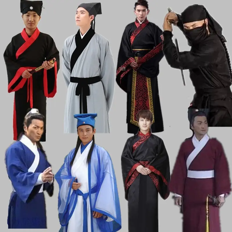 古装汉宫仙女话剧演出服舞蹈汉服男书生古代侠客唐装汉服才子剑客