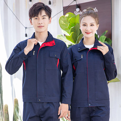 长袖男式劳保工作服套装耐磨反光