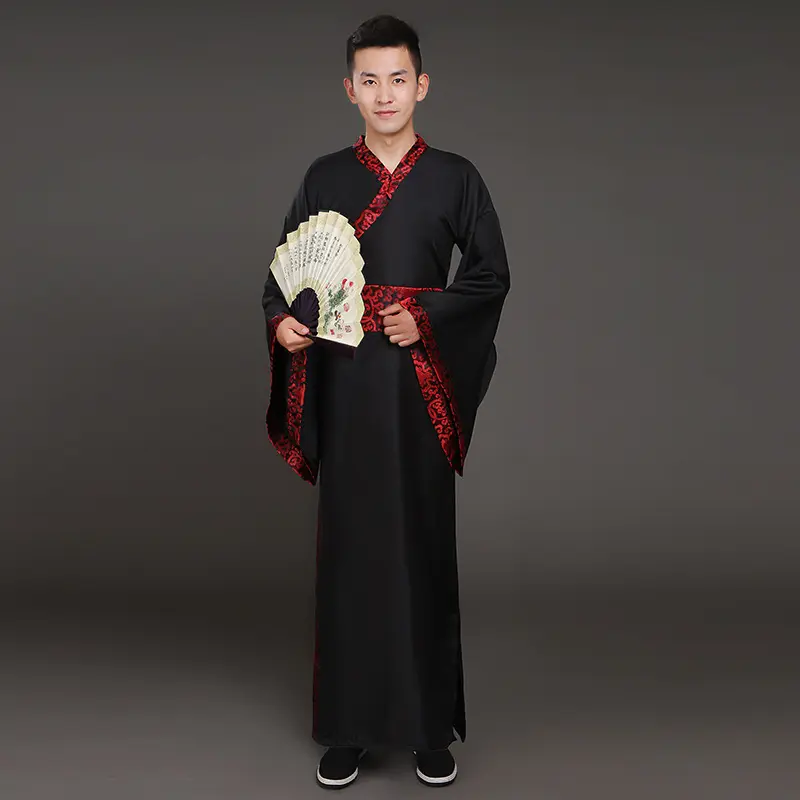 新款古装汉服男士侠黑色大臣三国