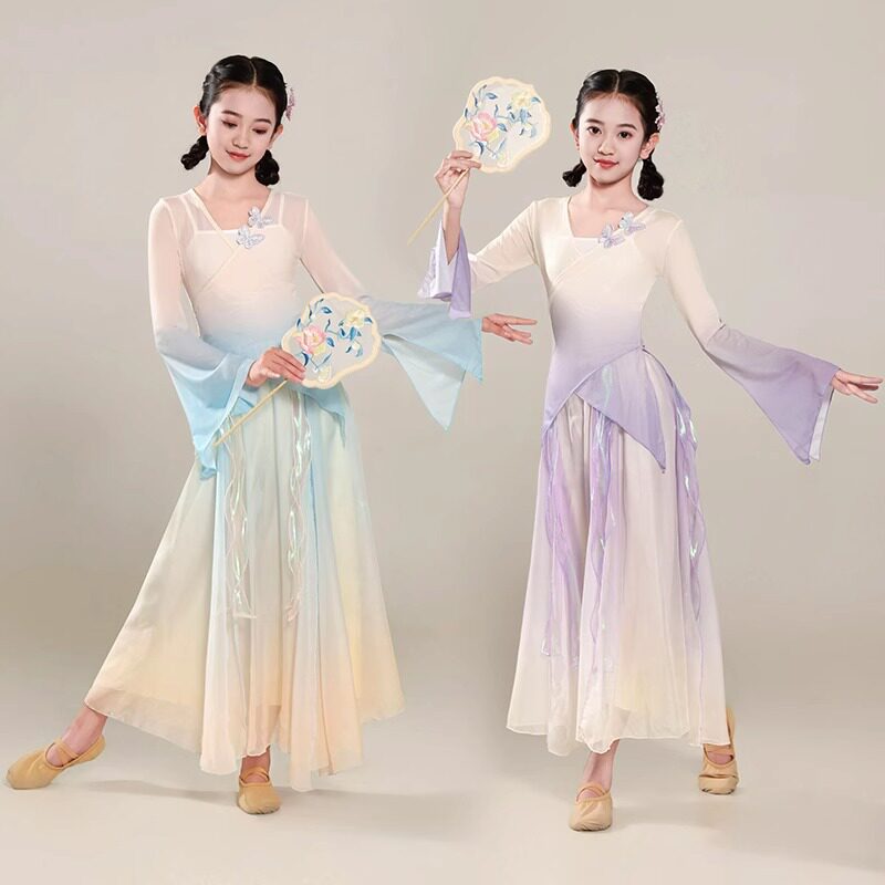 儿童古典舞演出服女童独舞古风
