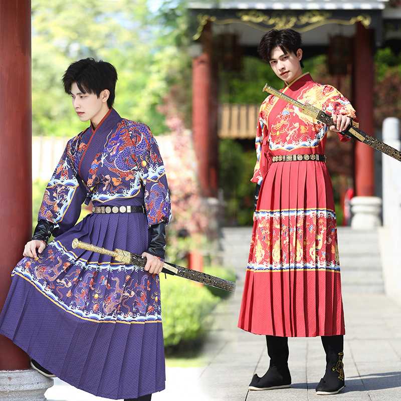 新款汉服男女同款飞鱼服|龙纹