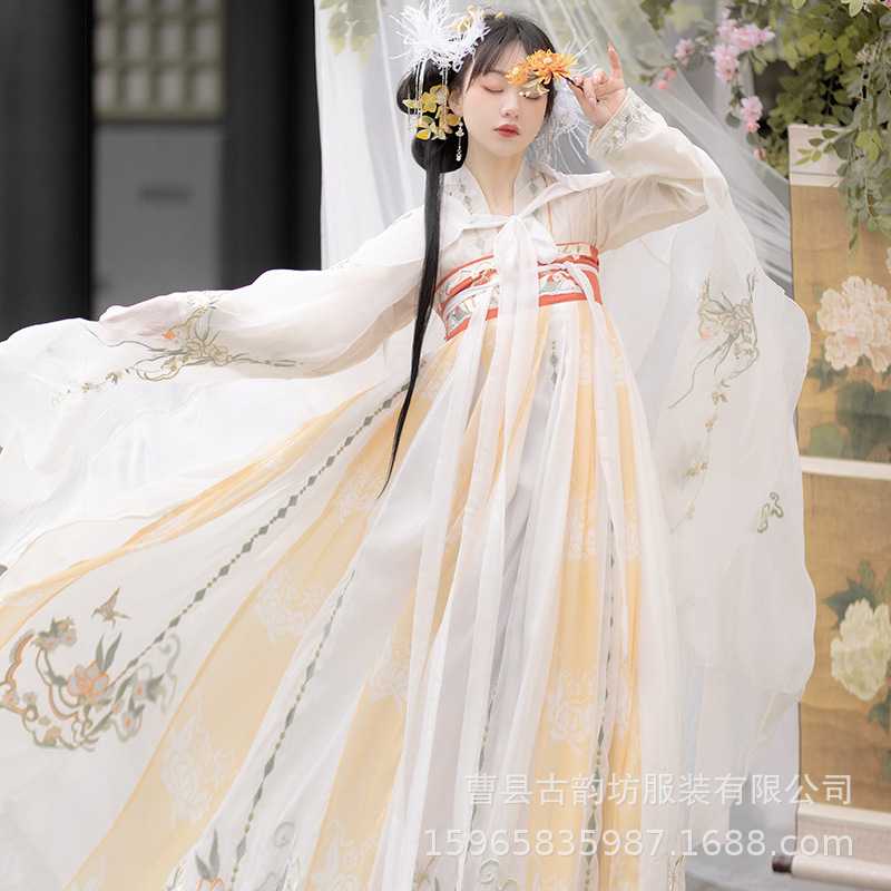 汉服女刺绣对襟齐胸破裙唐制古风