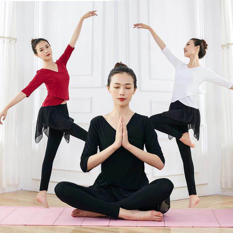 舞蹈练功服女民族古典舞形体套装