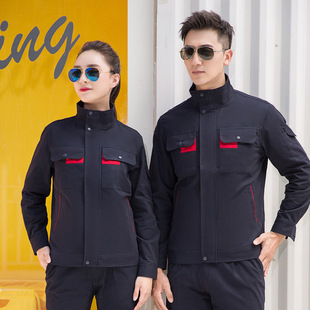 秋冬工作服套装男耐磨加厚纯棉劳动劳保服汽修车间工厂服上衣校服