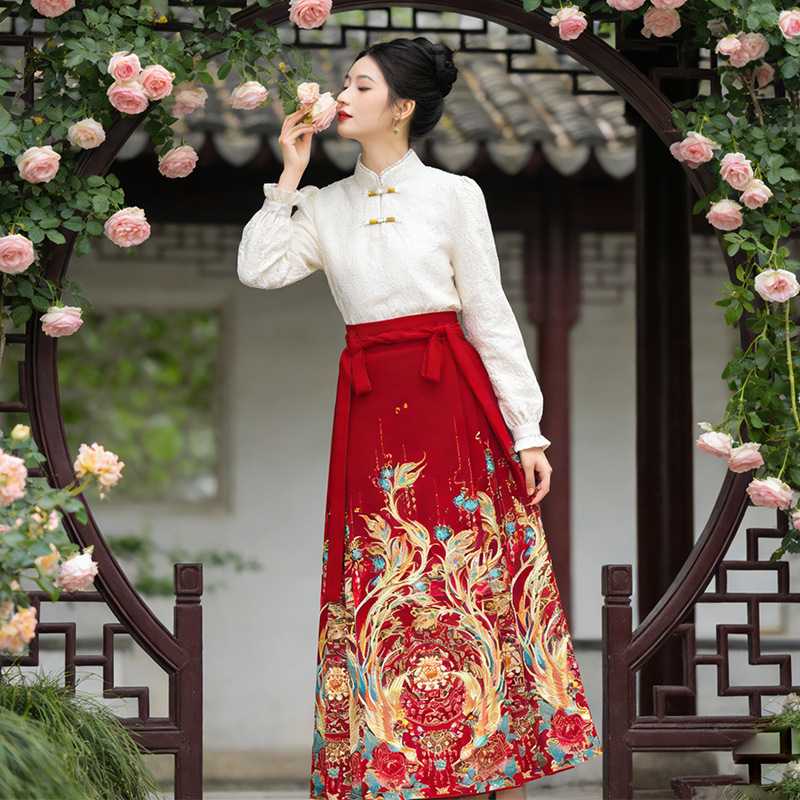 汉服马面裙套装女春夏季大摆百褶