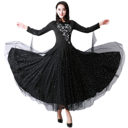 摩登舞演出服交谊舞裙兹连衣裙