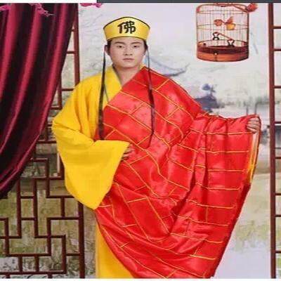 万圣节法海武僧演出服僧袍少林寺