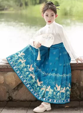 马面裙女童秋冬古风儿童汉服裙子