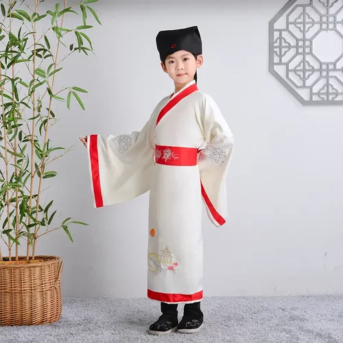 儿童古装汉服女童国学服男三字经