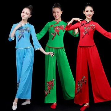新款广场舞服装女春款民族风秧歌