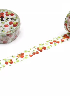 mt 和纸胶带 手帐胶带 MTEX1P155R 草莓 幅15mm×7m整卷