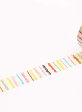 日本mt和纸胶带 mt for kids 直条蜡笔 MT01KID019 15mm×7m整卷