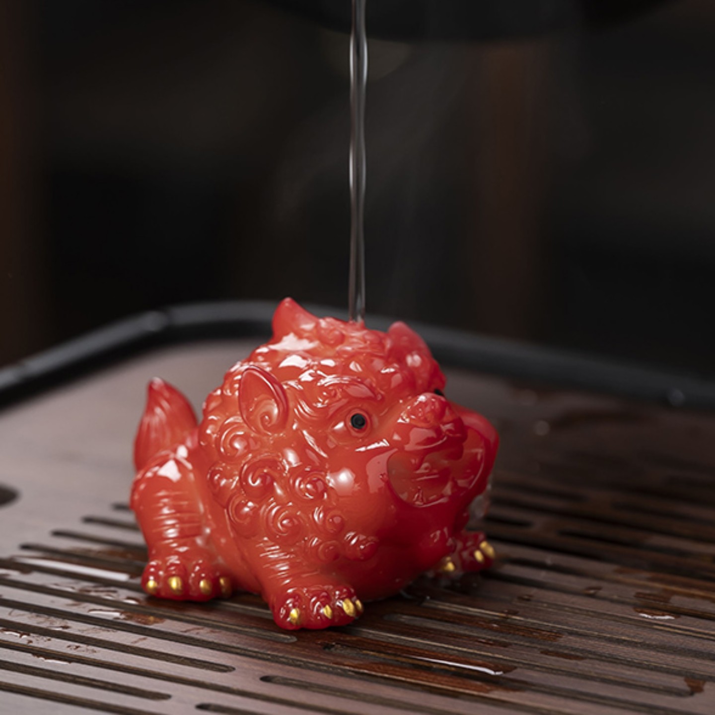 变色茶宠招财吞金貔貅摆件