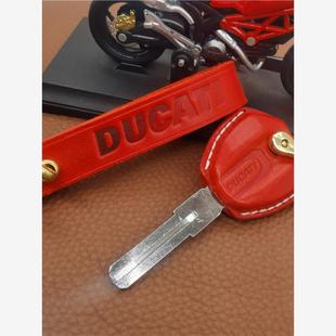 杜卡迪摩托车改装1199牛皮手工钥匙扣 套 包壳696街霸959个性定制