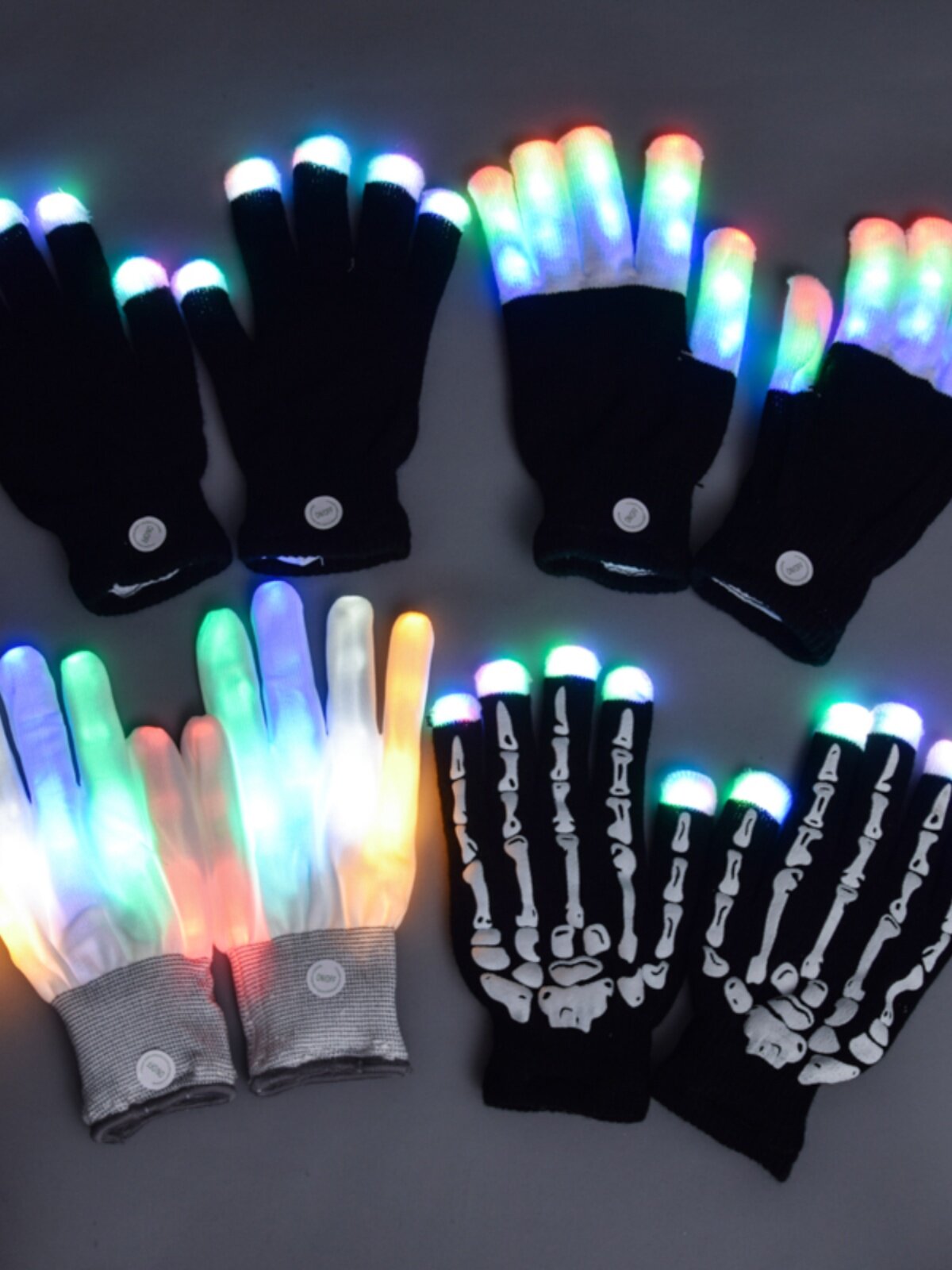 LED 빛나는 장갑 성능 DOUYIN 바 디스코 유물 남성 EDM 전자 음악 장비 크리스마스 형광 댄스 소품