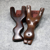 乌木黑檀木实木户外传统紫光檀异形弹弓弹射手工木头小蛮腰圆皮子