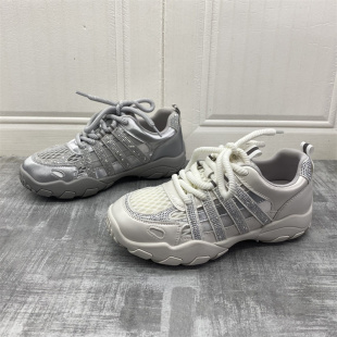 2026春夏新款真皮女鞋透网透气细带休闲鞋轻便百搭户外单鞋女潮流