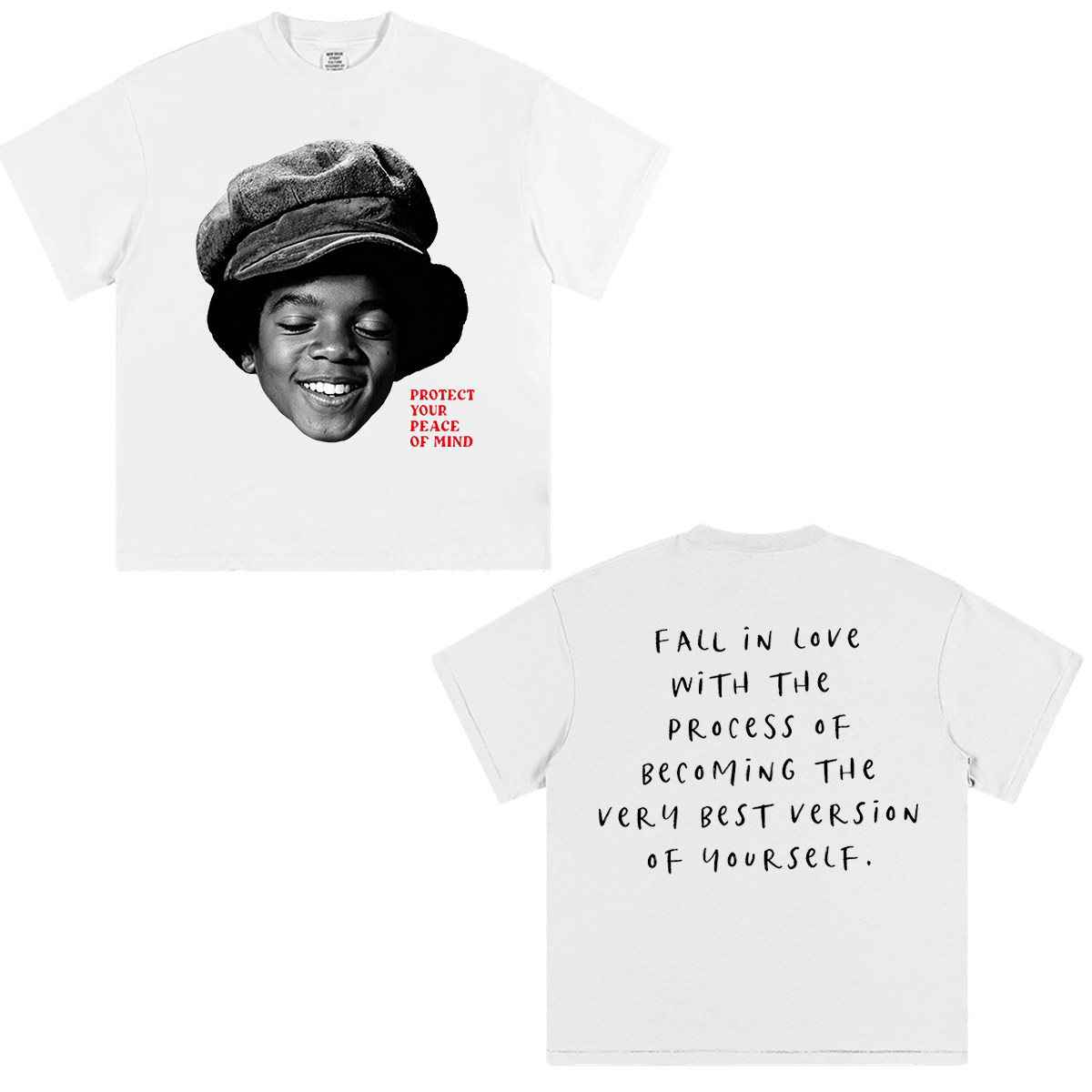 TEEPRINT Michael Jackson迈克尔杰克逊美式短袖印花T恤重磅宽松