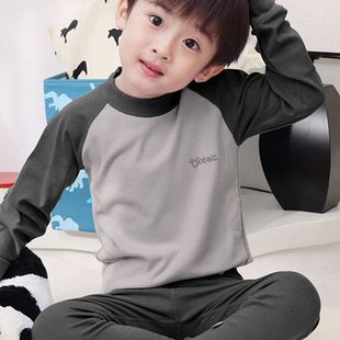 打底睡衣 加绒加厚宝宝线衣线裤 儿童保暖内衣套装 德绒男童秋衣秋裤