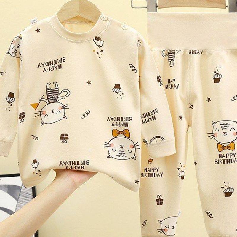 儿童高腰套装宝宝秋衣秋裤男童女童纯棉内衣婴儿护肚春秋保暖睡衣,童装/婴儿装/亲子装,内衣套装,淘宝优惠券,粉丝福利购,淘宝优惠卷