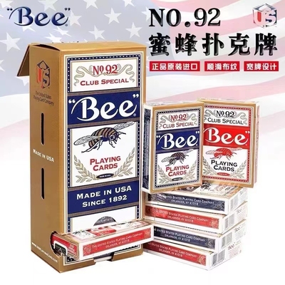 小蜜蜂扑克牌bee纸牌斗地主梭哈NO.92美国进口德州百家乐专用朴克