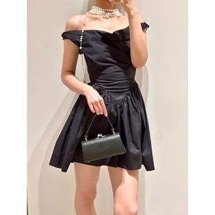 404/土星风格短裙礼服设计感刺绣无袖吊带女修身显瘦
