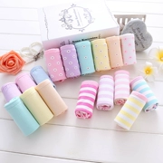 Đồ lót nữ bằng vải cotton thắt lưng kích thước lớn quần short eo thấp màu rắn ít phụ nữ bông hộp đồ lót - Bộ quà tặng