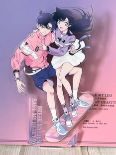 新兰立牌名侦探柯南动漫周边工藤新一毛利小兰滑板cp立牌吧唧挂件