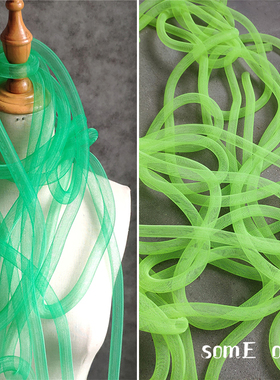 艺术手工创意荧光绿和绿色扭曲管子辅料 diy装饰主题编织管设计师
