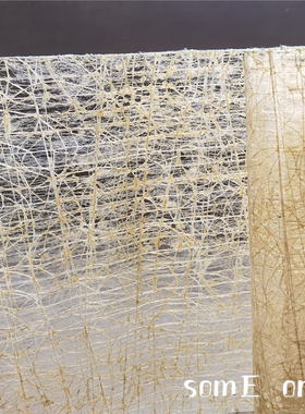 轮廓枯黄色蜘蛛丝网错乱肌理布时尚连衣裙装饰配件材料设计辅料布