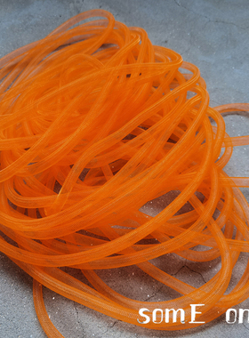 肌理特殊细亮橙色1CM管 时尚创意伸透明缩特殊手工diy设计师装饰