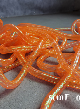 立挺弹力扭曲管子 镭射橙色辅料管 diy场景装饰道具设计师辅料